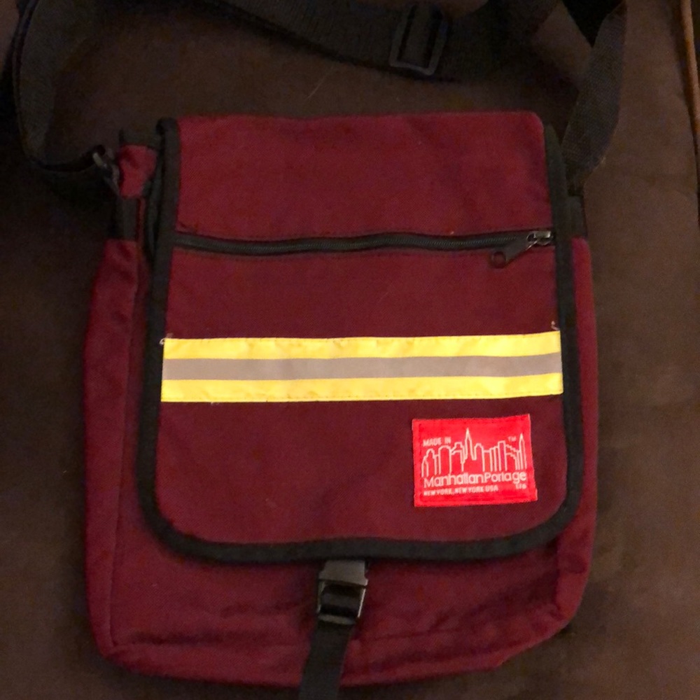 Red canvas bag